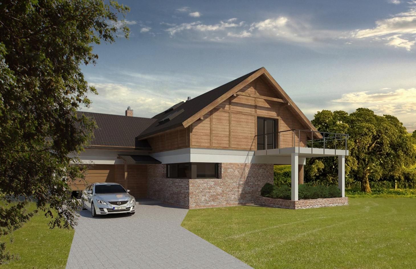 Dom jednorodzinny w Leźnie